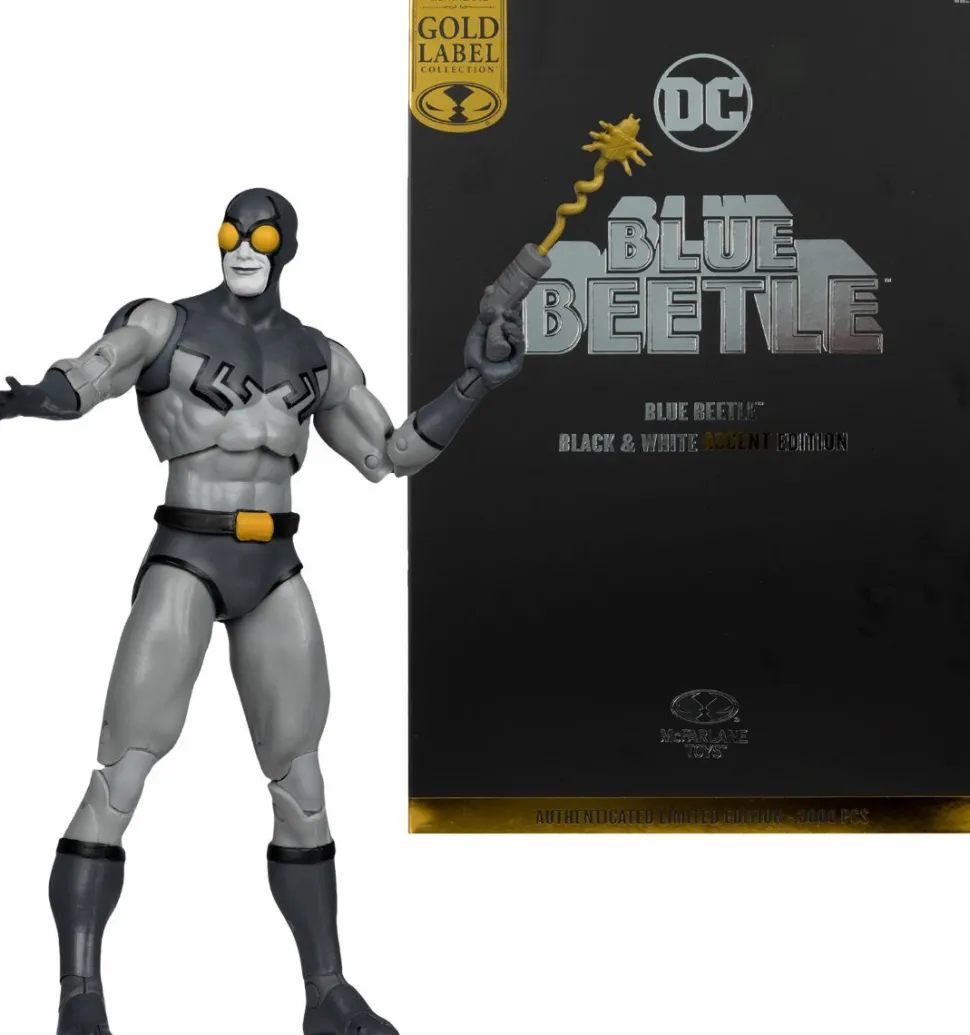 Blue Beetle - Blue Beetle Black & White Accent Edition DC Multiverse Gold Label 7" Scale Action Figure