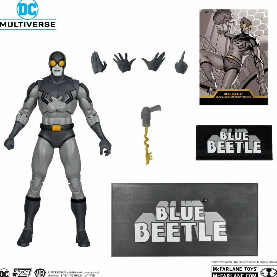 Blue Beetle - Blue Beetle Black & White Accent Edition DC Multiverse Gold Label 7" Scale Action Figure