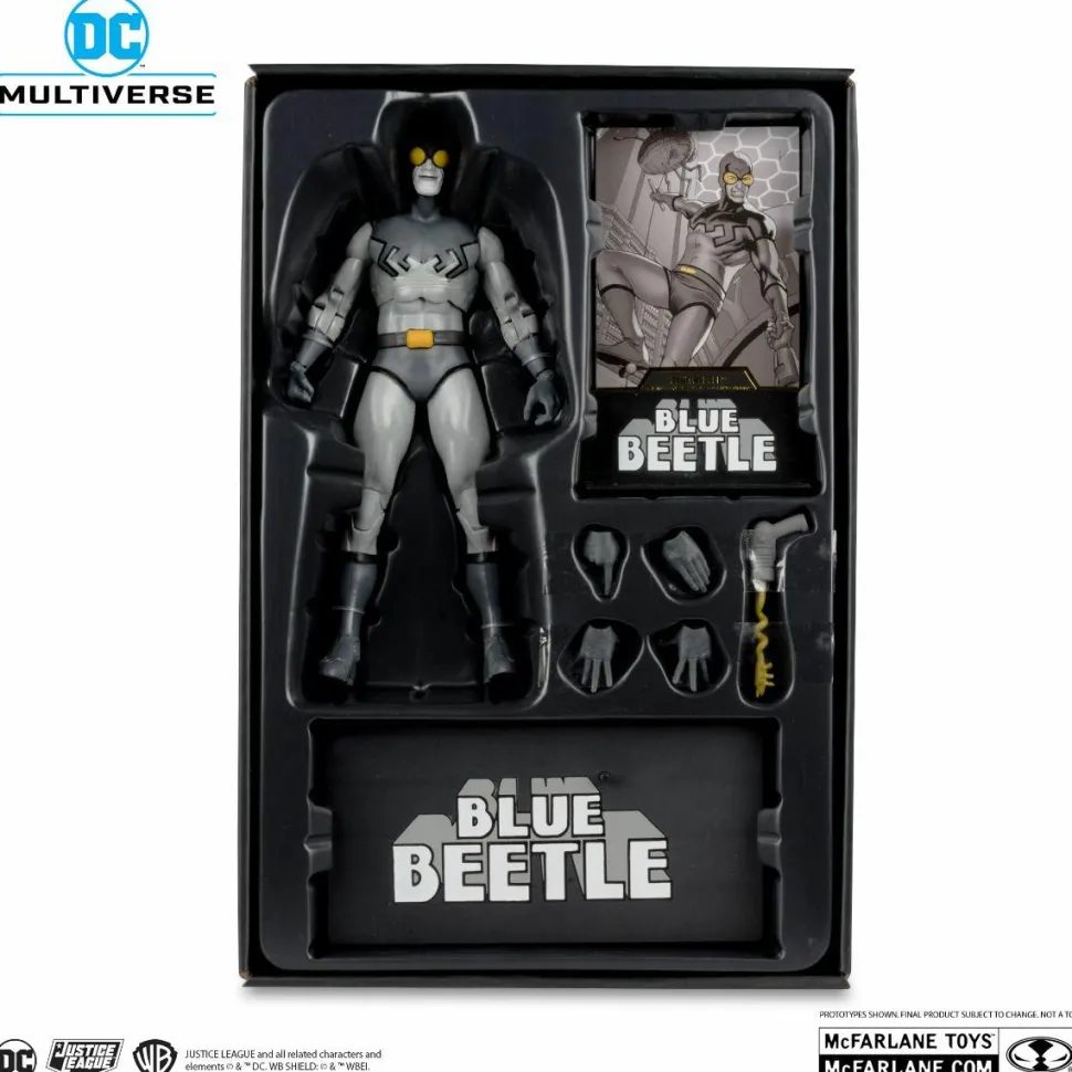 Blue Beetle - Blue Beetle Black & White Accent Edition DC Multiverse Gold Label 7" Scale Action Figure