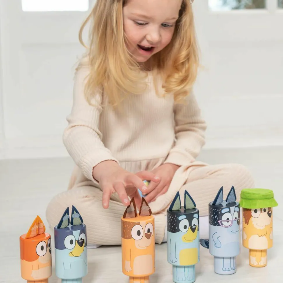 Bluey - Bluey Wooden Character Skittles Set