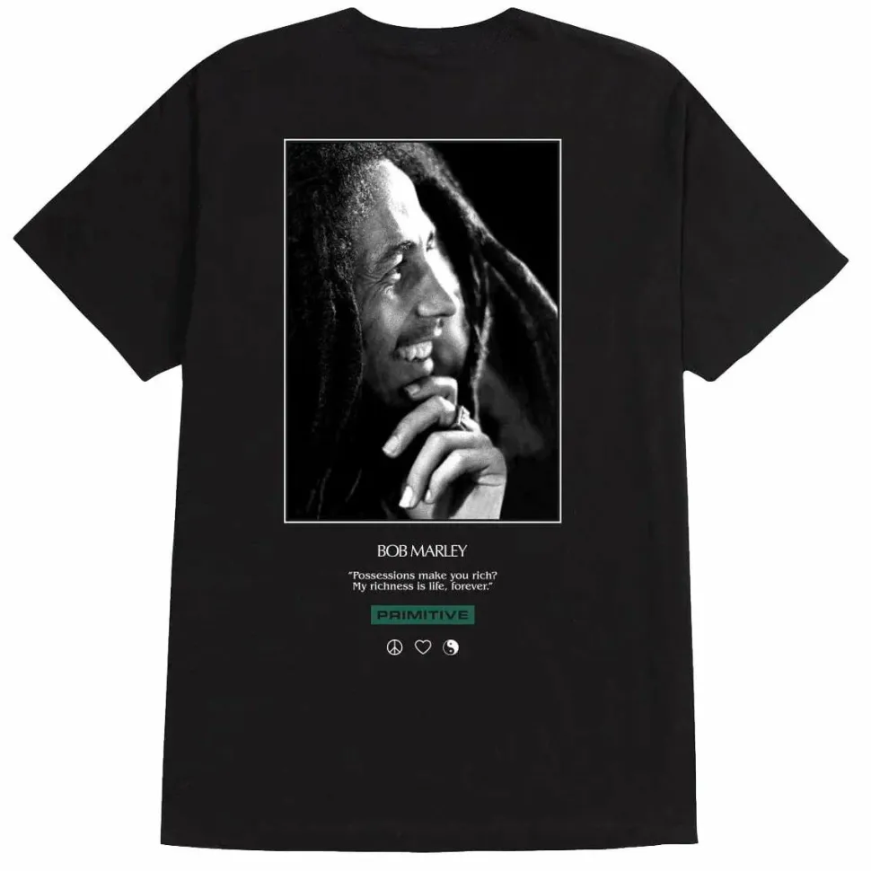 Bob Marley - Primitive x Bob Marley Life Forever Black T-Shirt