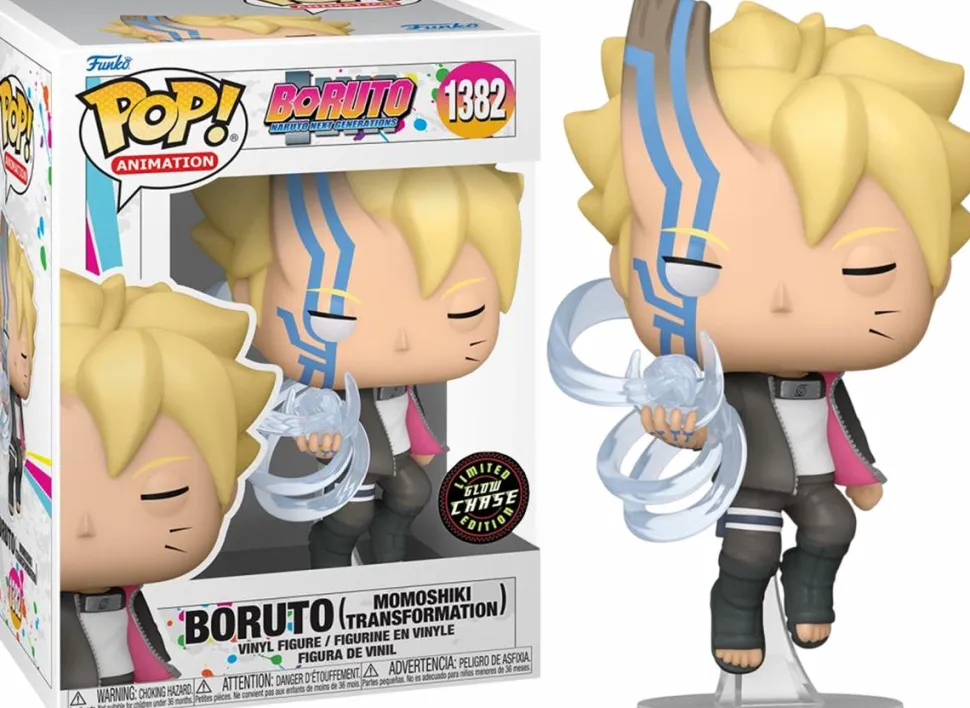 Boruto: Naruto Next Generations - Boruto (Momoshiki Transformation) Pop! Vinyl Figure in Acrylic Pop! Protector (Chase Variant)