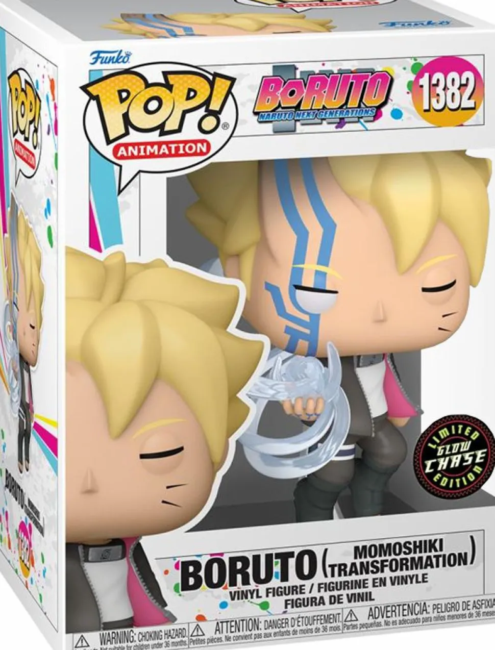 Boruto: Naruto Next Generations - Boruto (Momoshiki Transformation) Pop! Vinyl Figure in Acrylic Pop! Protector (Chase Variant)