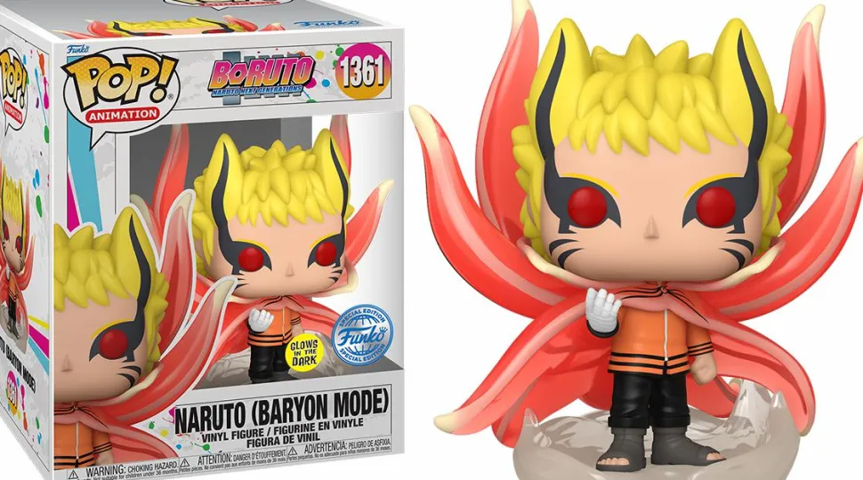 Boruto: Naruto Next Generations - Naruto (Baryon Mode) Glow-in-the-Dark 6" Super Size Pop! Vinyl Figure