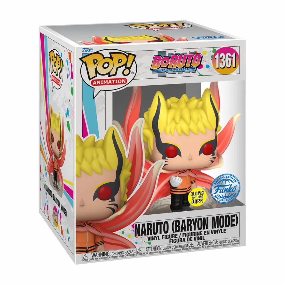 Boruto: Naruto Next Generations - Naruto (Baryon Mode) Glow-in-the-Dark 6" Super Size Pop! Vinyl Figure
