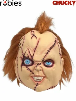 Bride of Chucky - Chucky Stitched-Up 3/4 Adult Mask (One Size Fits Most)