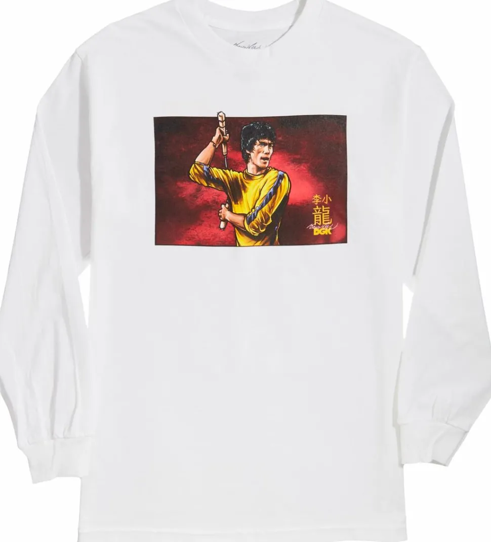 Bruce Lee - DGK x Bruce Lee Technique White Long Sleeve T-Shirt