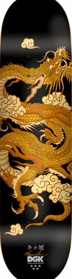 Bruce Lee - DGK x Bruce Lee Golden Dragon Lenticular Black 8.25" Skateboard Deck (Deck Only)