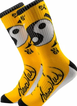 Bruce Lee - DGK x Bruce Lee Yin Yang Gold Crew Socks (One Size)