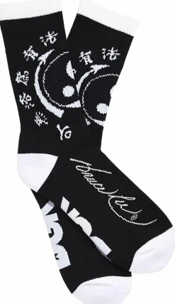 Bruce Lee - DGK x Bruce Lee Yin Yang Black Crew Socks (One Size)