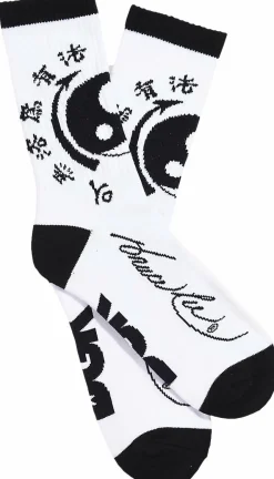 Bruce Lee - DGK x Bruce Lee Yin Yang White Crew Socks (One Size)