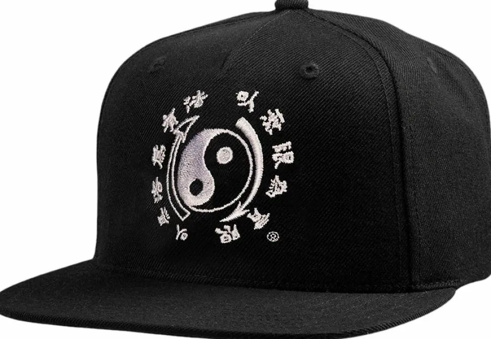 Bruce Lee - DGK x Bruce Lee Yin Yang Black Snapback Hat (One Size)