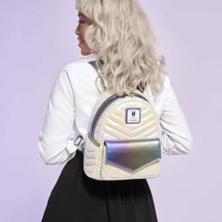 BTS - Pop! Iridescent Quilted 10" Faux Leather Mini Backpack