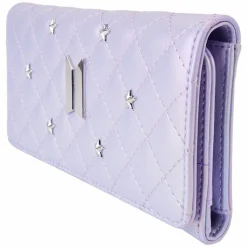 BTS - Pop! Logo Iridescent Purple 4" Faux Leather Flap Wristlet Wallet
