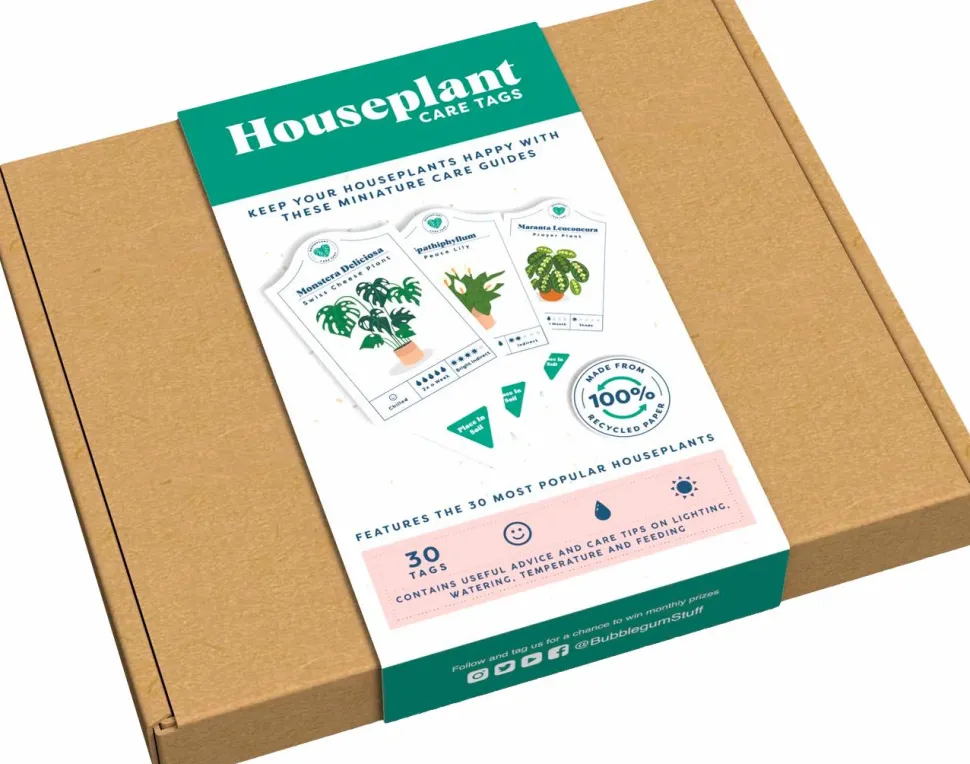 Bubblegum Stuff - Houseplant Care Tags 30-Pack