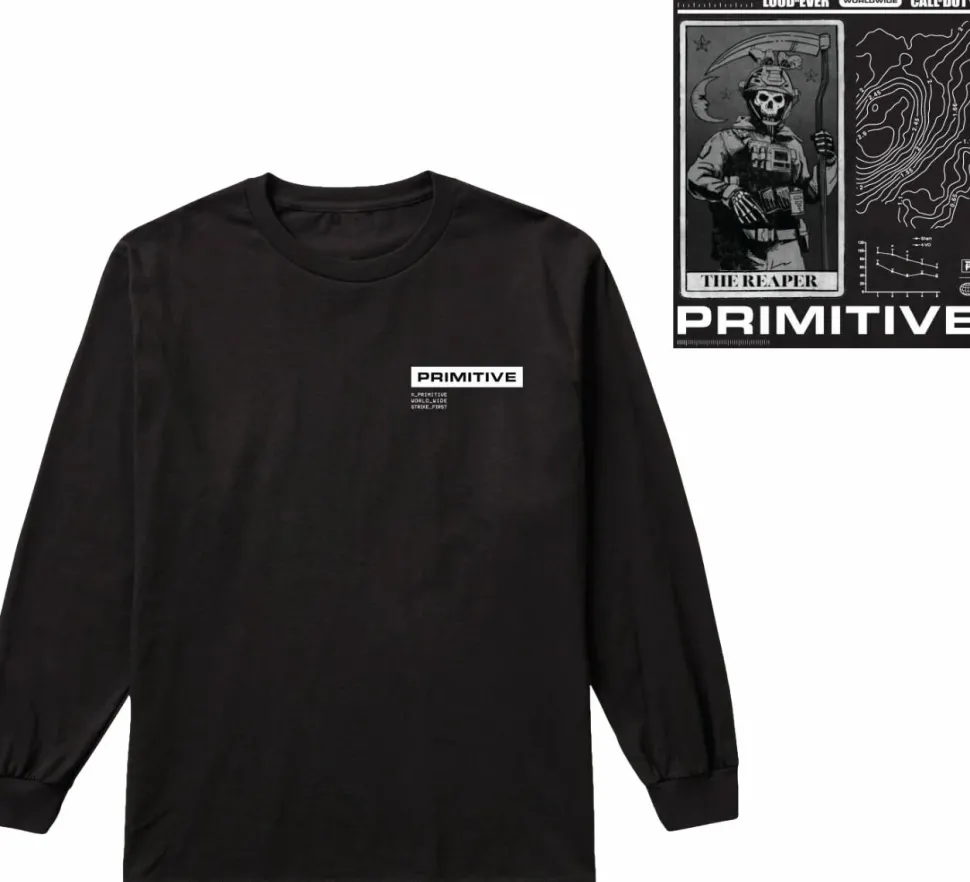 Call of Duty - Call of Duty x Primitive Tactics Black Long Sleeve T-Shirt