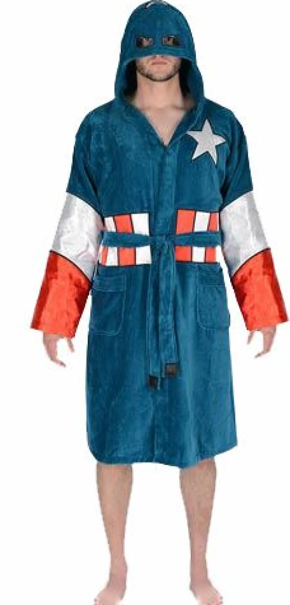 Captain America - Captain America Hooded Cotton Bathrobe / Dressing Gown