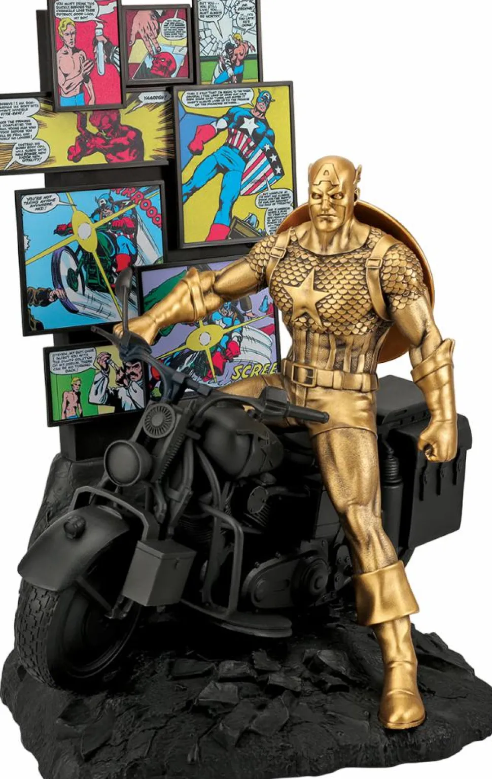 Captain America - Captain America Origins Limited Edition 10" Gilt Pewter Statue