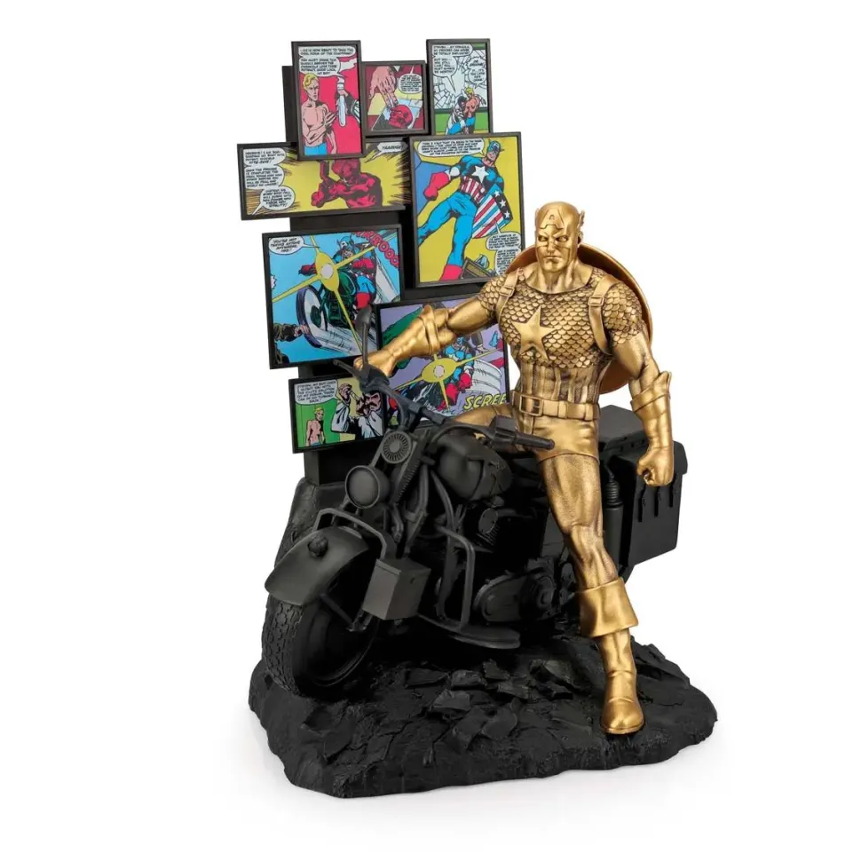 Captain America - Captain America Origins Limited Edition 10" Gilt Pewter Statue