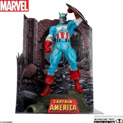 Captain America - Captain America (The Amazing Spider-Man #323) by Todd McFarlane 1/6th Scale PVC Posed Figure with Comic Book