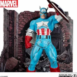Captain America - Captain America (The Amazing Spider-Man #323) by Todd McFarlane 1/6th Scale PVC Posed Figure with Comic Book