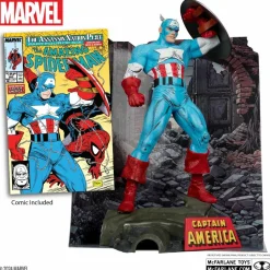 Captain America - Captain America (The Amazing Spider-Man #323) by Todd McFarlane 1/6th Scale PVC Posed Figure with Comic Book