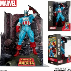 Captain America - Captain America (The Amazing Spider-Man #323) by Todd McFarlane 1/6th Scale PVC Posed Figure with Comic Book