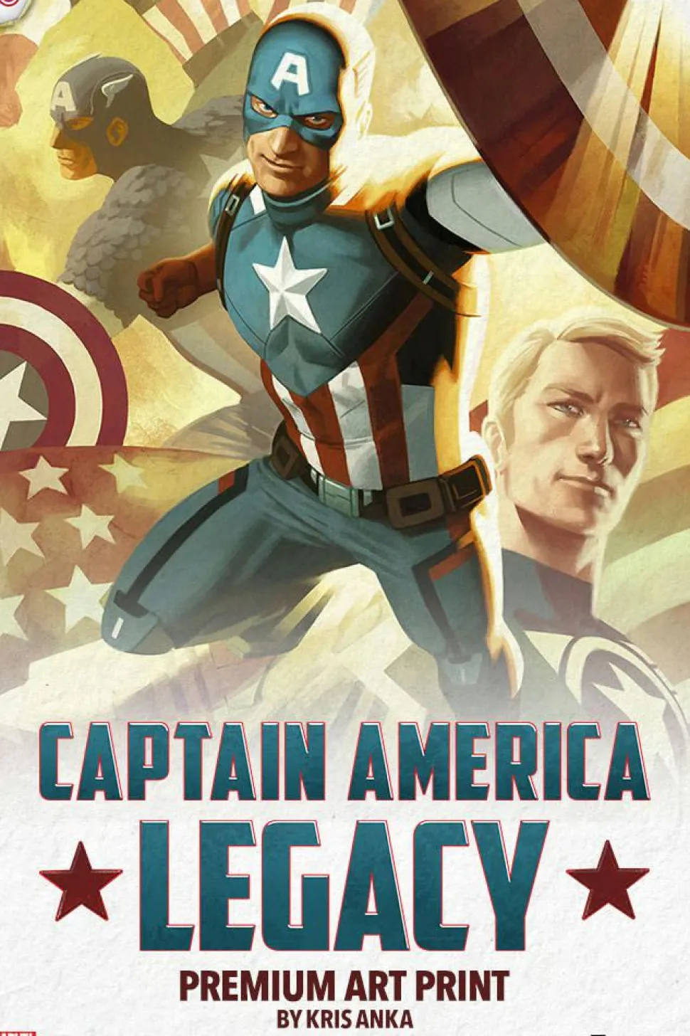 Captain America - Captain America Legacy Premium Art Print by Kris Anka