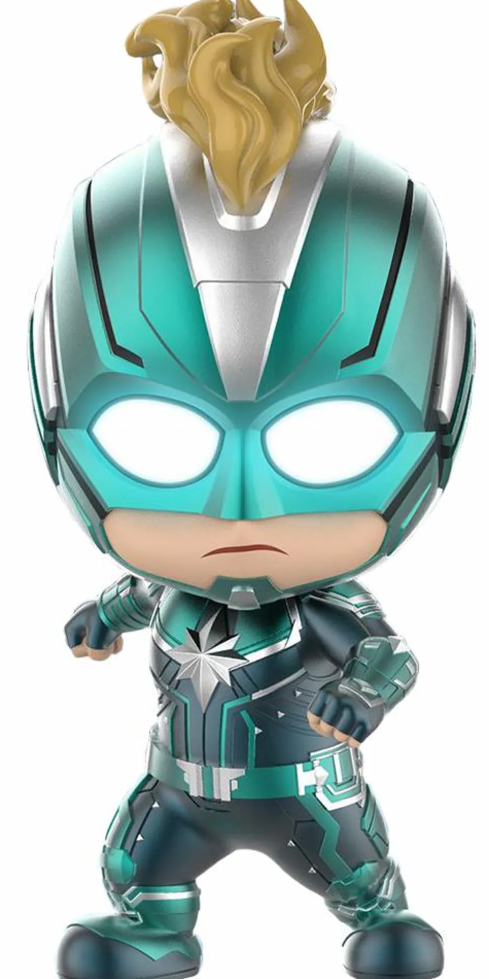 Captain Marvel (2019) - Captain Marvel Masked Starforce Cosbaby Hot Toys Bobble-Head Figure