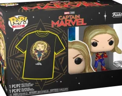 Captain Marvel (2019) - Captain Marvel Diamond Glitter Pop! Vinyl Figure & T-Shirt Box Set