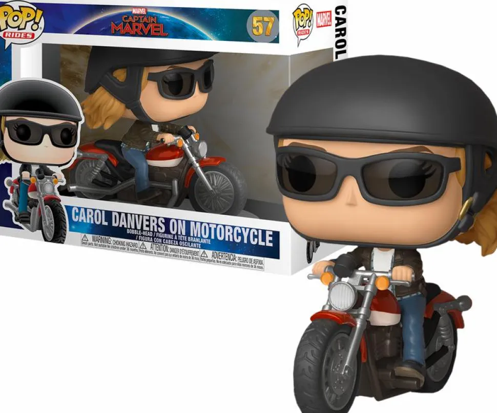 Captain Marvel (2019) - Captain Marvel on Motorcycle Pop! Rides Vinyl Figure
