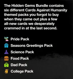 Cards Against Humanity - Hidden Gems Expansion Pack Bundle