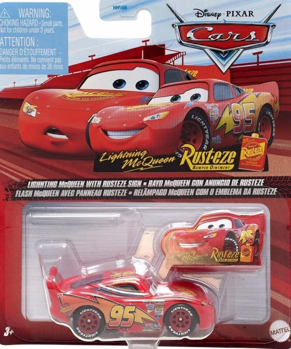 Cars (2006) - Lightning McQueen with Rust-eze Sign 1/55th Scale Die-Cast Vehicle Replica