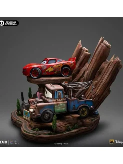 Cars - Lightning McQueen & Tow Mater Deluxe 1/10th Scale Statue