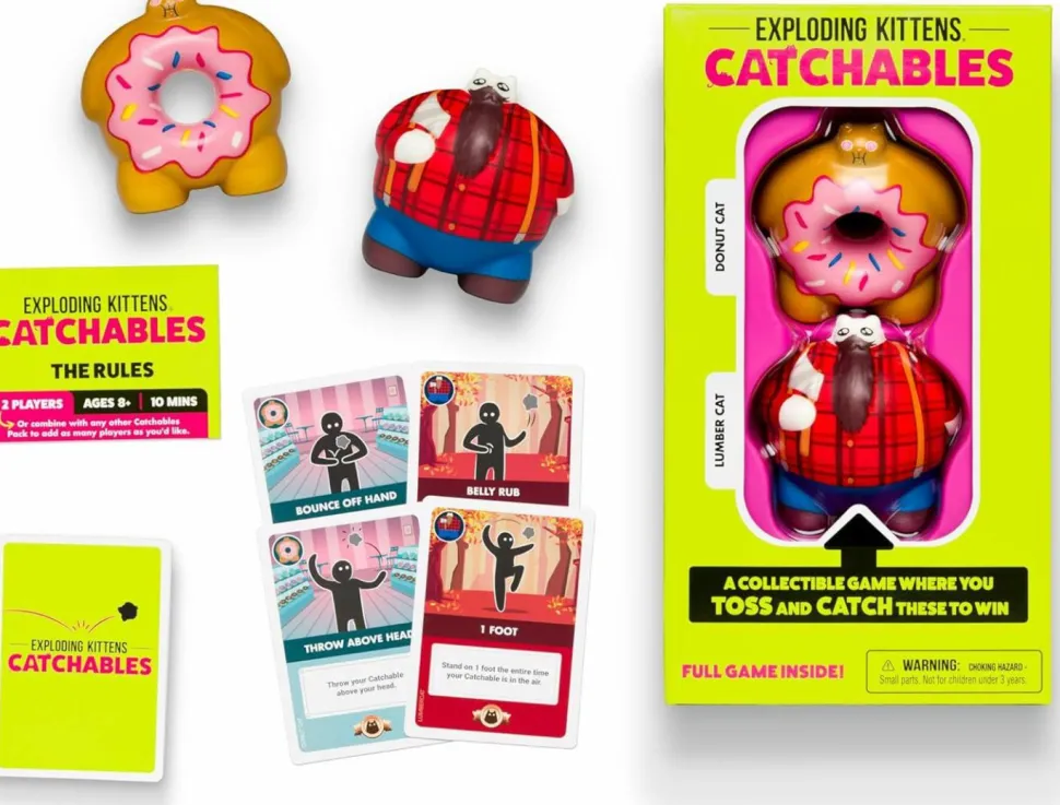 CATchables - A Collectible Toy-Tossing Game Donut Cat & Lumber Cat 2-Pack