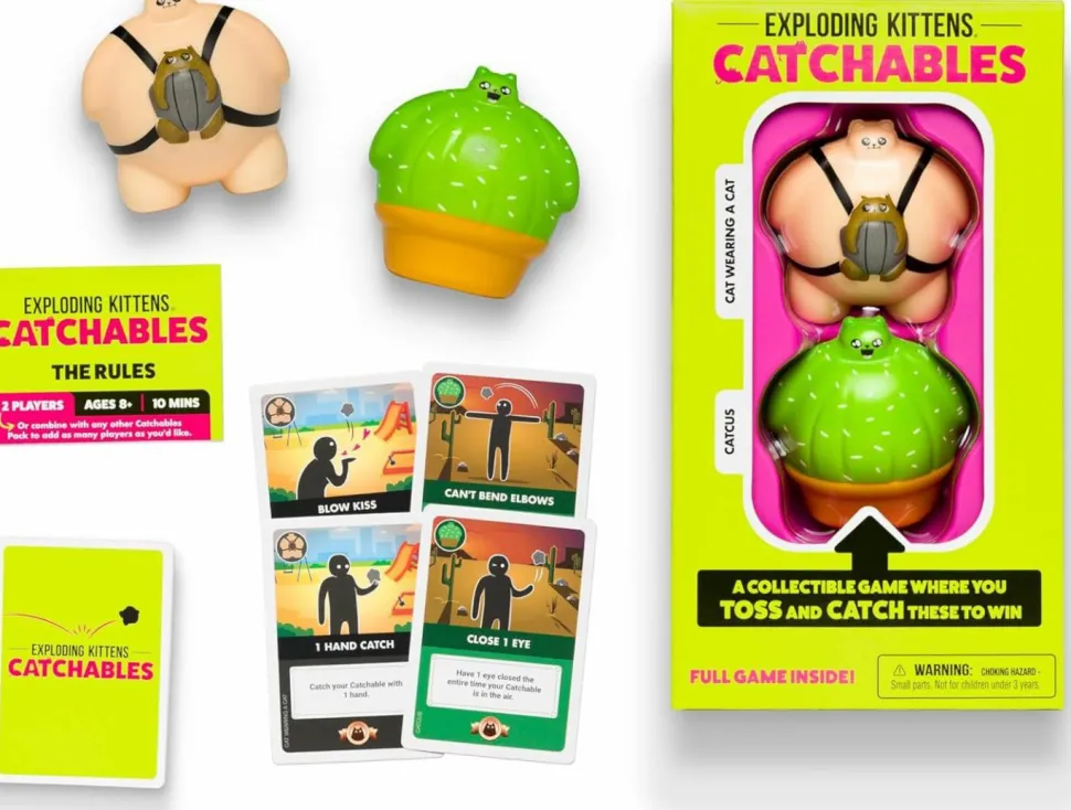 CATchables - A Collectible Toy-Tossing Game Cactus & Cat Wearing A Cat 2-Pack