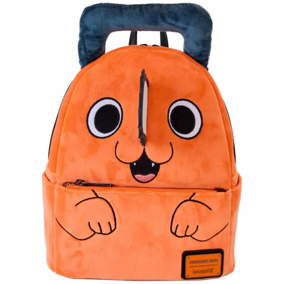 Chainsaw Man - Pochita Plush Cosplay 10" Faux Leather Mini Backpack