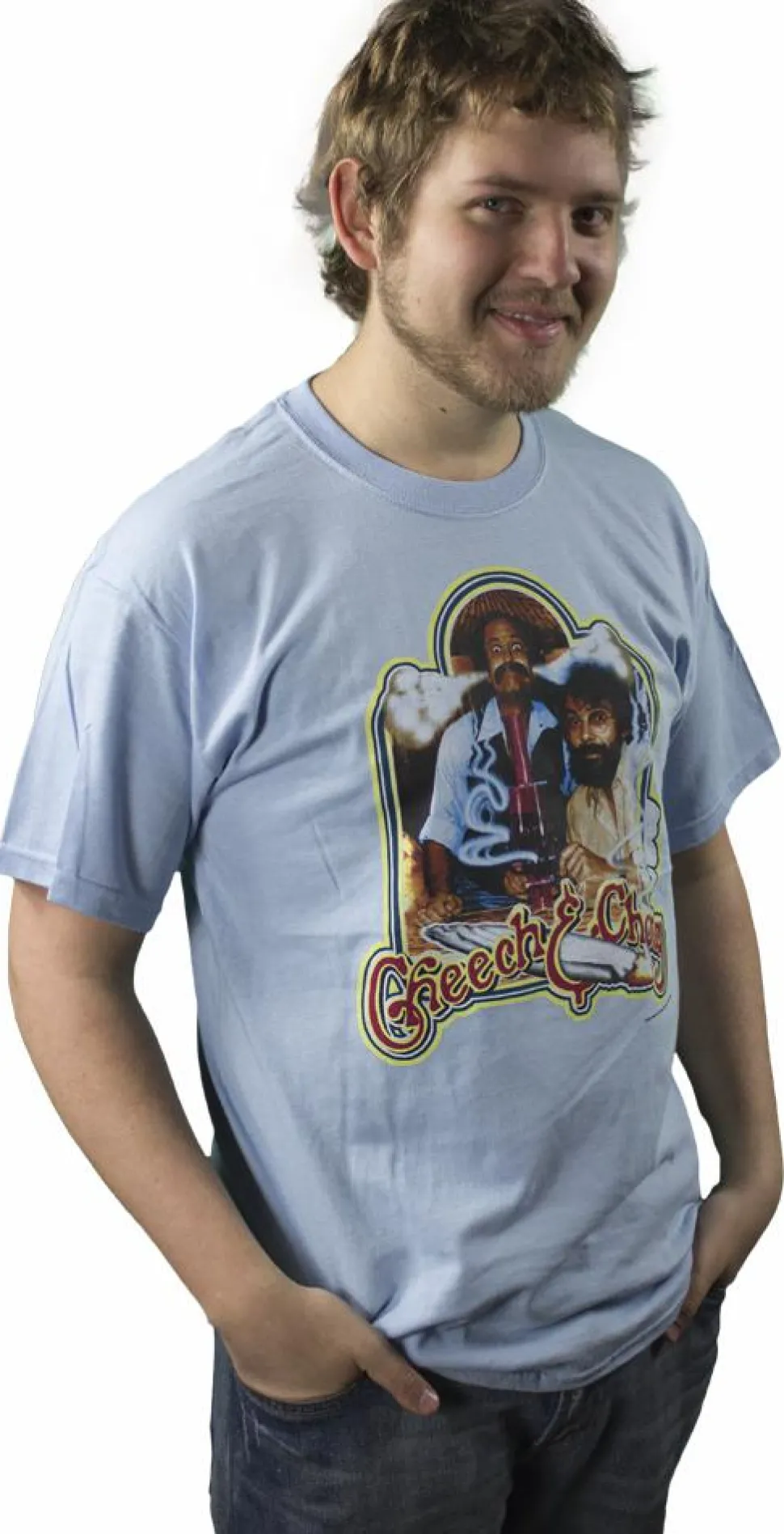Cheech and Chong - Vintage Bong Blue T-Shirt