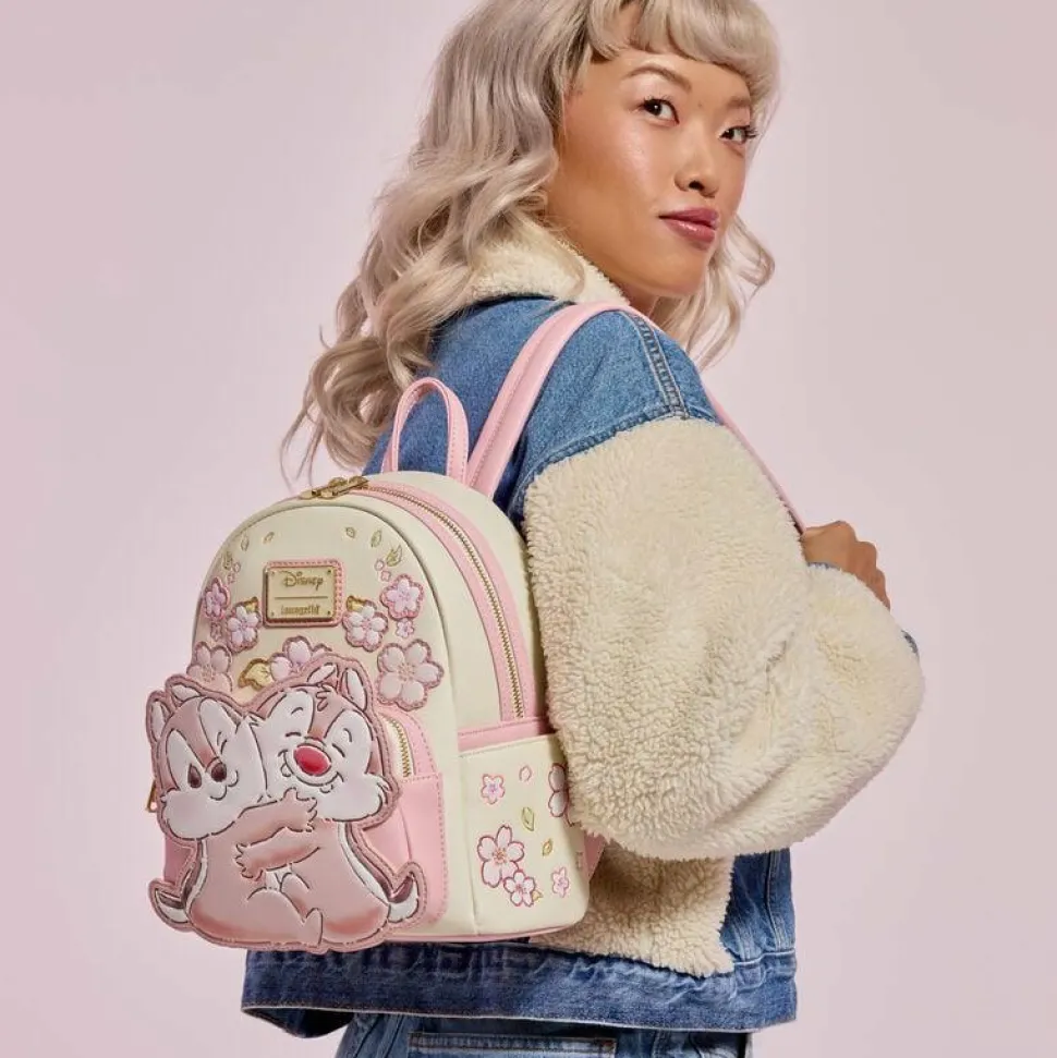 Chip 'n' Dale - Cherry Blossom 10" Faux Leather Mini Backpack