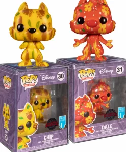 Chip ’n’ Dale: Rescue Rangers - Chip & Dale Artist Series Pop! Vinyl Figure with Pop! Protector Bundle (Set of 2)
