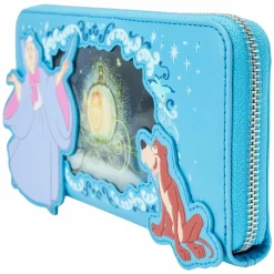 Cinderella (1950) - Cinderella Lenticular Princess Series 4” Faux Leather Zip-Around Wristlet
