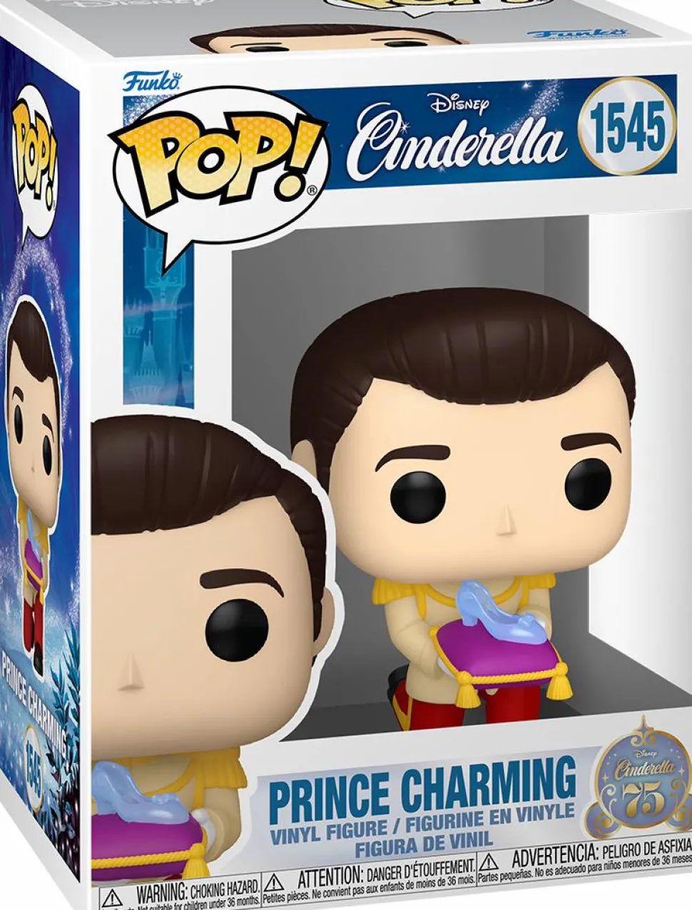 Cinderella (1950): 75th Anniversary - Prince Charming with Slipper Pop! Vinyl Figure