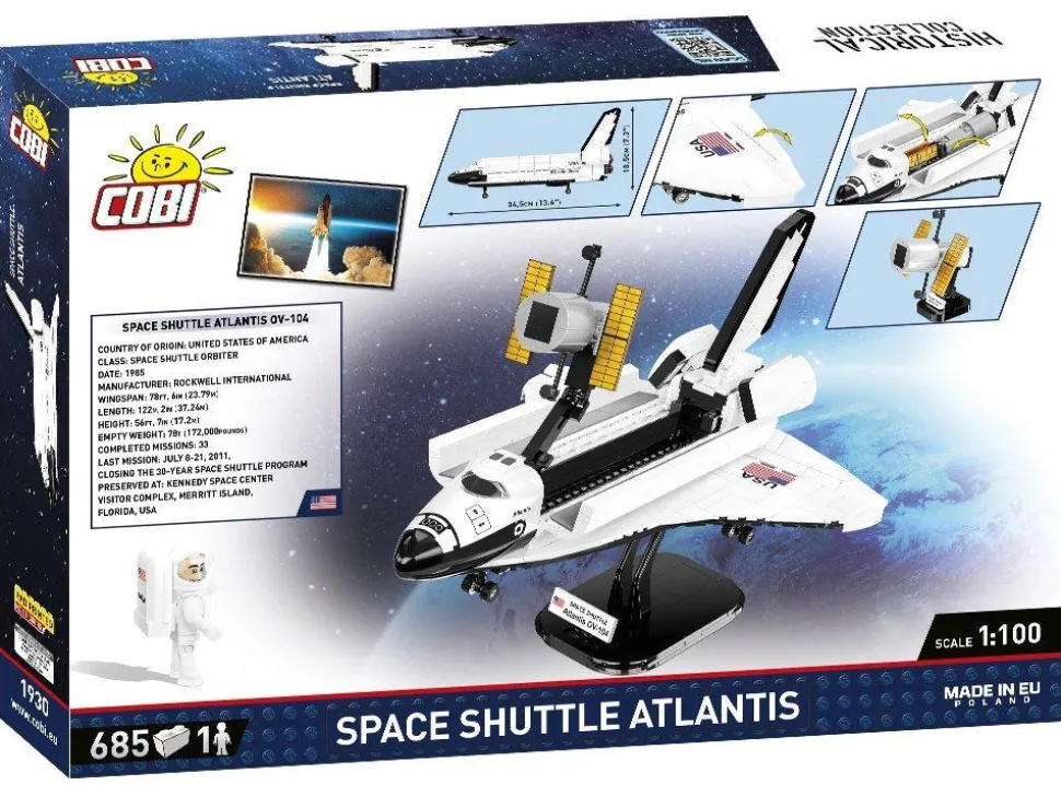 Cobi - Space Shuttle Atlantis Construction Set (685 pieces)