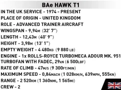Cobi: Armed Forces - BAe Hawk T1 (RAF) Fighter Jet 1/48th Scale Building Block Construction Set (362 Pieces)