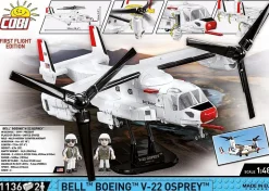 Cobi: Armed Forces - Bell Boeing V-22 Osprey Helicopter First Flight Edition 1/48th Scale Building Block Construction Set (1136 Pieces)
