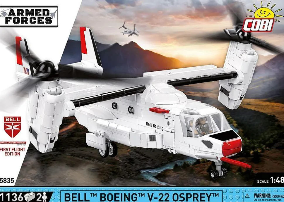 Cobi: Armed Forces - Bell Boeing V-22 Osprey Helicopter First Flight Edition 1/48th Scale Building Block Construction Set (1136 Pieces)