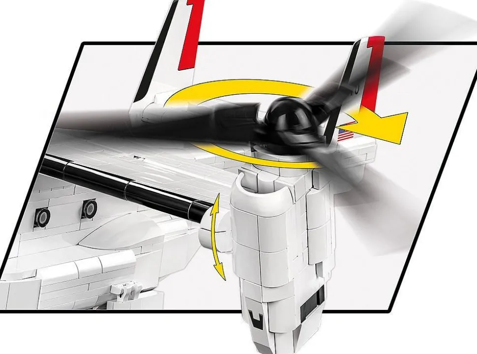 Cobi: Armed Forces - Bell Boeing V-22 Osprey Helicopter First Flight Edition 1/48th Scale Building Block Construction Set (1136 Pieces)
