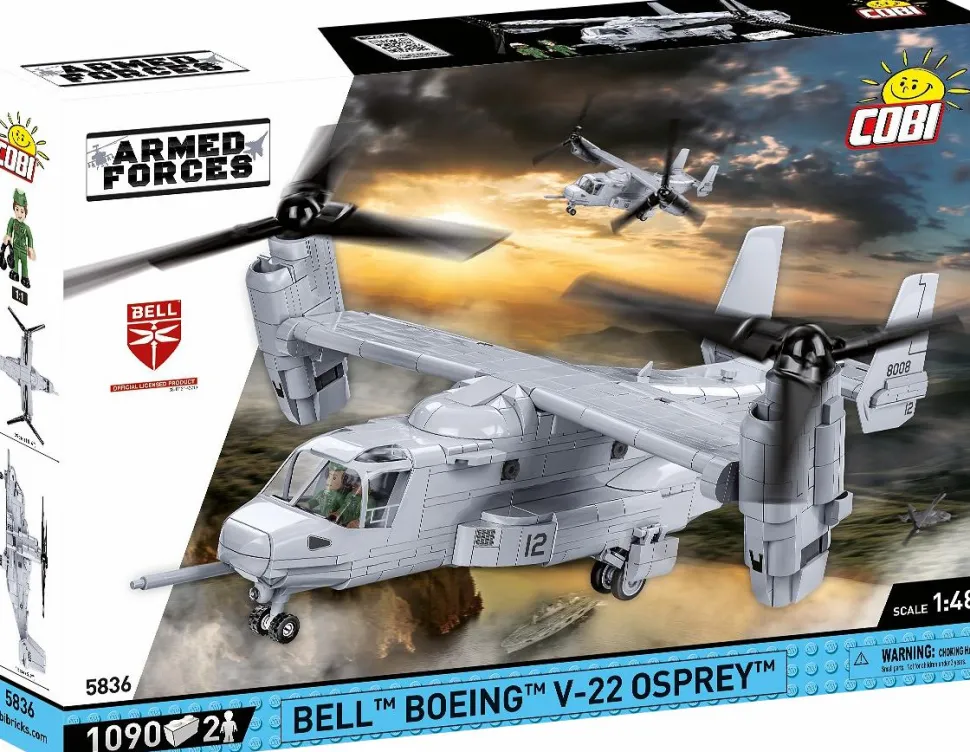 Cobi: Armed Forces - Bell Boeing V-22 Osprey Helicopter 1/48th Scale Building Block Construction Set (1090 Pieces)