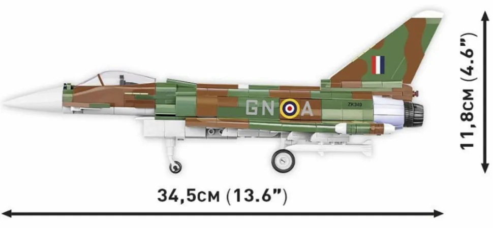 Cobi: Armed Forces - Eurofighter Typhoon FGR4 1/48th Scale Building Block Construction Set (577 Pieces)