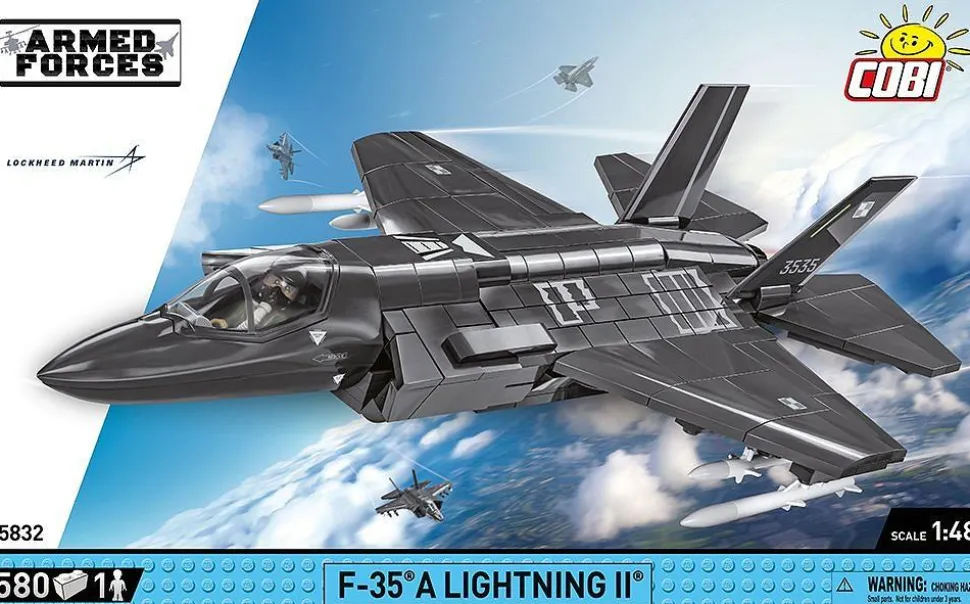 Cobi: Armed Forces - F-35A Lightning II Fighter Jet 1/48th Scale Building Block Construction Set (580 Pieces)